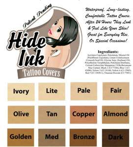   Colors Sample Pack Advanced Tattoo Covers Concealer Cover Up  