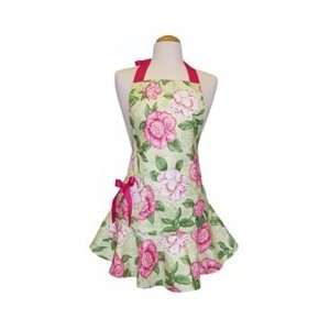  Sweetheart Flounce Apron (Cabbage Floral) by D Lux 57 