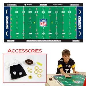  NFL Licensed Finger Football Game Mat, San Diego Chargers 