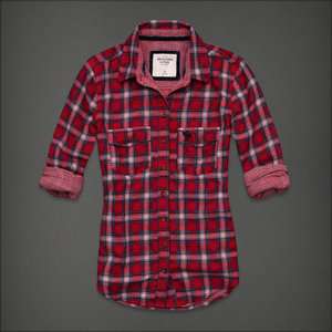 Abercrombie&Fitch Womens Shirt/BlouseTara,Red Plaid  