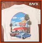 In & Out Burger California Drive Thru Vintage Muscle Cars White T 