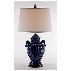  Bradburn Blue Astor Small Navy Pottery Table Lamp