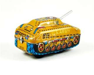 Vintage USA TANK Wind UP Tin Toy Cute Present Gift For Child FREE S&H 