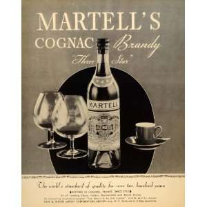   Martells Cognac Brandy Liquor   Original Print Ad
