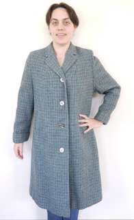 Vtg HARRIS TWEED Womens Scottish WOOL Winter Jacket Over Coat  