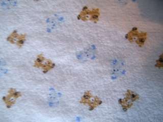 Carters Blue Brown Puppy Dog Flannel Baby Sec Blanket  