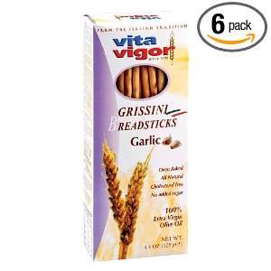 Vitavigor Grissini Breadsticks   Garlic Grocery & Gourmet Food