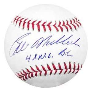  Bill Madlock Autographed Baseball with 4X NL Batting Champ 