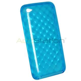 Blue Diamond TPU Cover Case for iPod Touch 4 4G 4th Gen  