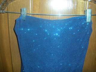 Womens NWOT M Blue Sparkly Strapless Dress SUPER CUTE & SEXY 