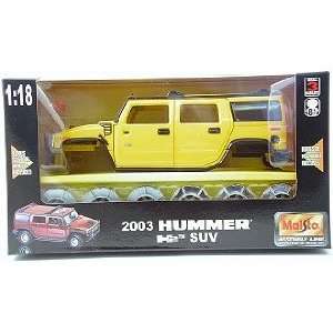  Maisto 2003 Hummer H2 SUV 118 Scale Die Cast Model Kit 