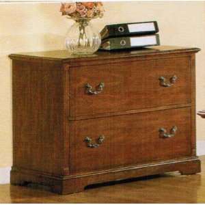   File Cabinet with Storage Drawers   Cherry Brown Finish Home