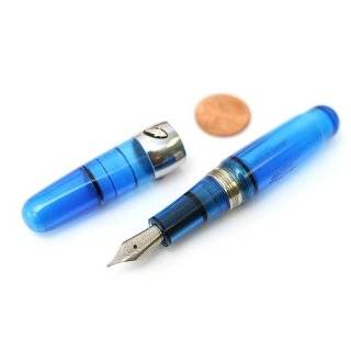 Stipula Passaporto Fountain Pen   Fine Nib   Transparent Blue Body