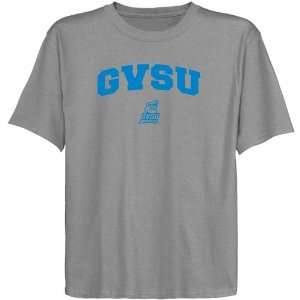  Grand Valley State Lakers Youth Ash Logo Arch T shirt 