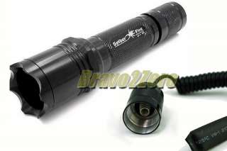   Q5 CREE LED Tactical Flashlight + Quick Release Green Laser Combo Set