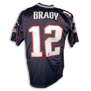 Tom Brady New England Patriots Blue Reebok Authentic Jersey