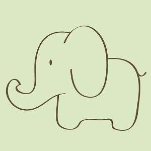 Elephant Sketch Canvas Reproduction