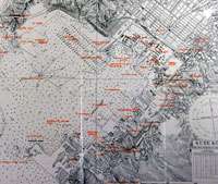 1945 Original USAF Map Kure Naval Base Hiroshima, Japan  