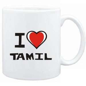 Mug White I love Tamil  Languages 