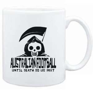  Mug White  Australian Football UNTIL DEATH SEPARATE US 