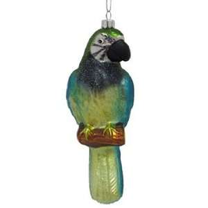  Parrot   Green and Blue Christmas Ornament