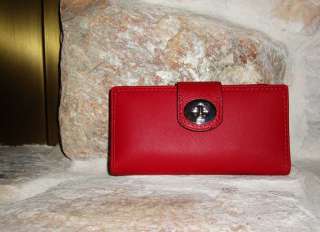 COACH PENELOPE RED LEATHER SHOULDER BAG 16535 AND MATCHING WALLET 