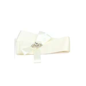  Nina Bridal Sash / Satin Jeweled Belt   ISABELLE   Ivory 