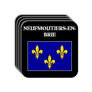 Ile de France   NEUFMOUTIERS EN BRIE Set of 4 Mini Mousepad Coasters