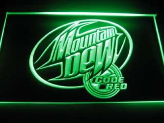 Mountain Dew Code Red Logo Beer Bar Pub Store Neon Light Sign Neon 