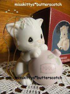   ORNAMENT~520497~Cat~DATED 1990~Wishing You A purr fect HOLIDAY  