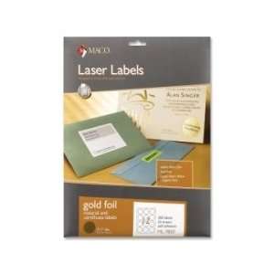    Maco Round Foil Laser Label   Gold   MACML7850