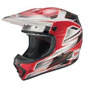   2011 MX 1 Frantic Off Road/Motocross Bike Helmet   Red/Silver Sports