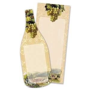  Note Pad Gift Set Vineyard (Bottle Shape)   Set of 2 