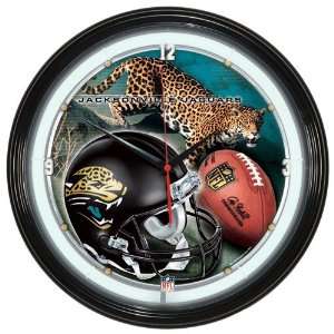  NFL Jacksonville Jaguars Neon Clock