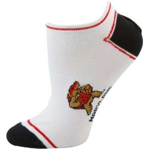  Maryland Terrapins Ladies White No Show Ankle Socks