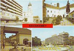 Hungary Judaica postcard Kecskemet Synagogue (85870)  