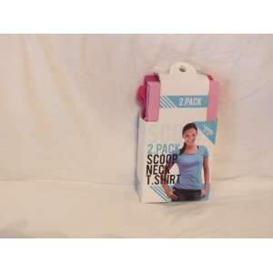  2 pack Scoop Neck T shirt, Pinks, Large 12 14 Everything 