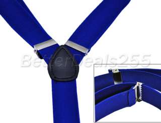 Clip on Unisex Pants Y back Suspender Adjustable Braces  