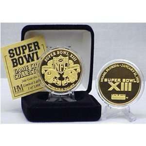 Super Bowl XIII 24kt Gold Flip Coin 