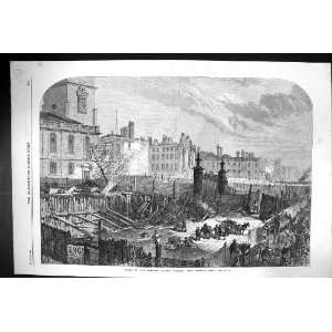  1867 Works Holborn Valley Viaduct London Shoe Lane Antique 