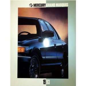  1993 MERCURY GRAND MARQUIS Sales Brochure Book Automotive