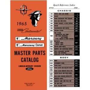  1965 LINCOLN MERCURY Parts Book List Guide Catlog 