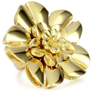  Kate Spade Swim Team Flower Ring In Gold, Size 6 