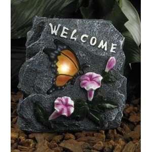  7.5H Solar Power   Welcome Rock Butterfly Patio, Lawn 