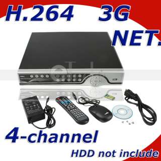 4CH Channel Surveillance CCTV H.264 DVR Security Video Audio Alarm I/O 