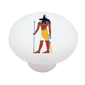  Egyptian God Anubis Decorative High Gloss Ceramic Drawer 