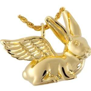  Gold Cremation Jewelry Rabbit Ears Up
