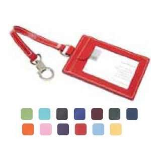   Tag with Large Window and Lanyard   Burgundy