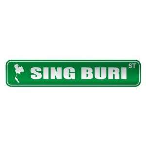   SING BURI ST  STREET SIGN CITY THAILAND