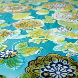  44 Wide Silk Velvet Burnout Robyn Aqua Fabric By The 